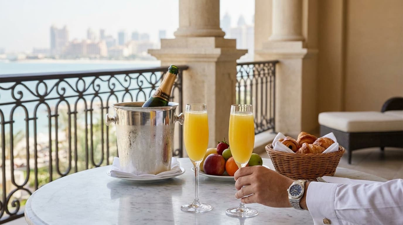 Which Abu Dhabi brunch offers free-flowing mimosas?
