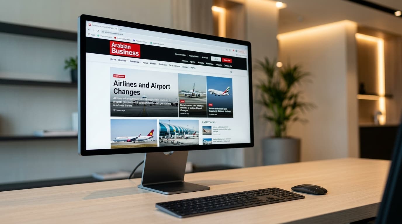 What did Arabian Business report about airlines and airport changes?