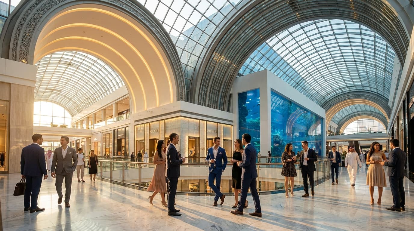 Why is Dubai Mall described as more than shopping and a social stage?