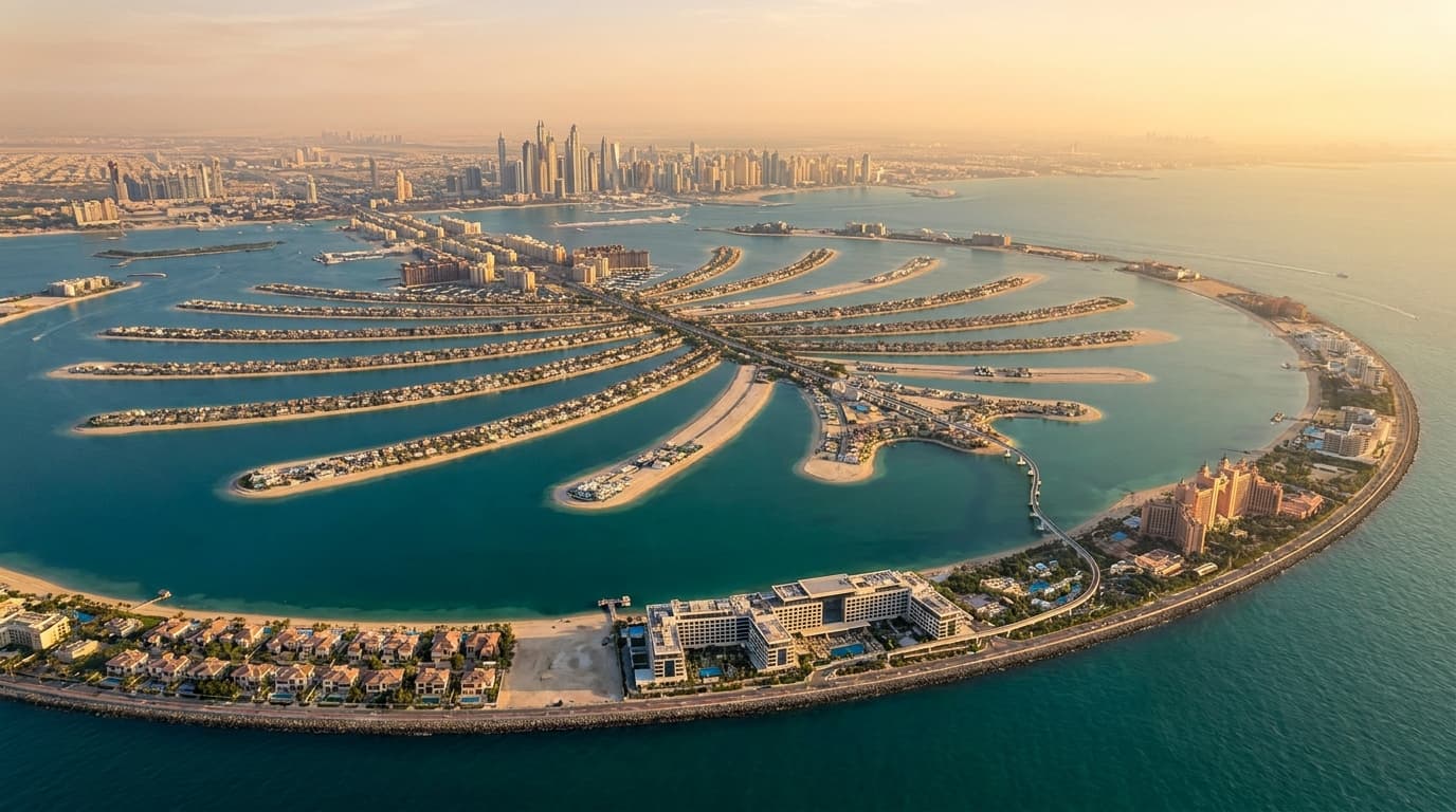 How was Palm Jumeirah engineered and why is it an iconic Dubai landmark?
