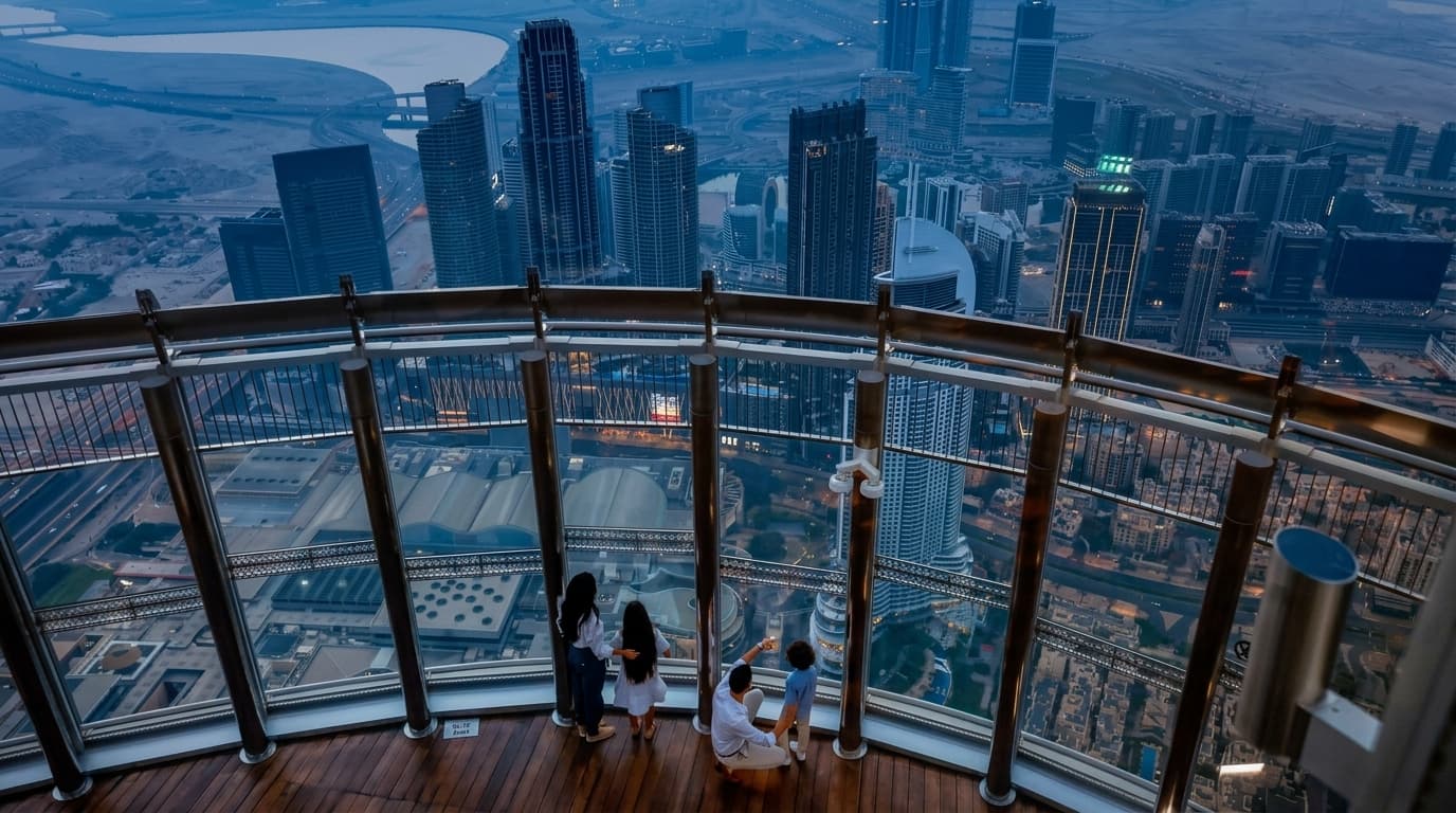 What makes Burj Khalifa a vertical emblem of ambition among Dubai landmarks?