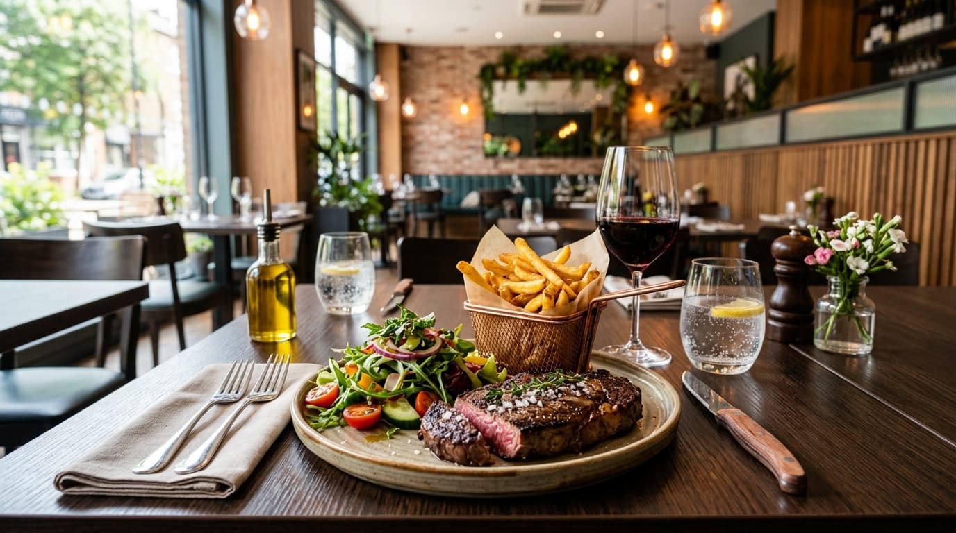 How much is Rowley’s 250g steak lunch in DIFC and what does it include?