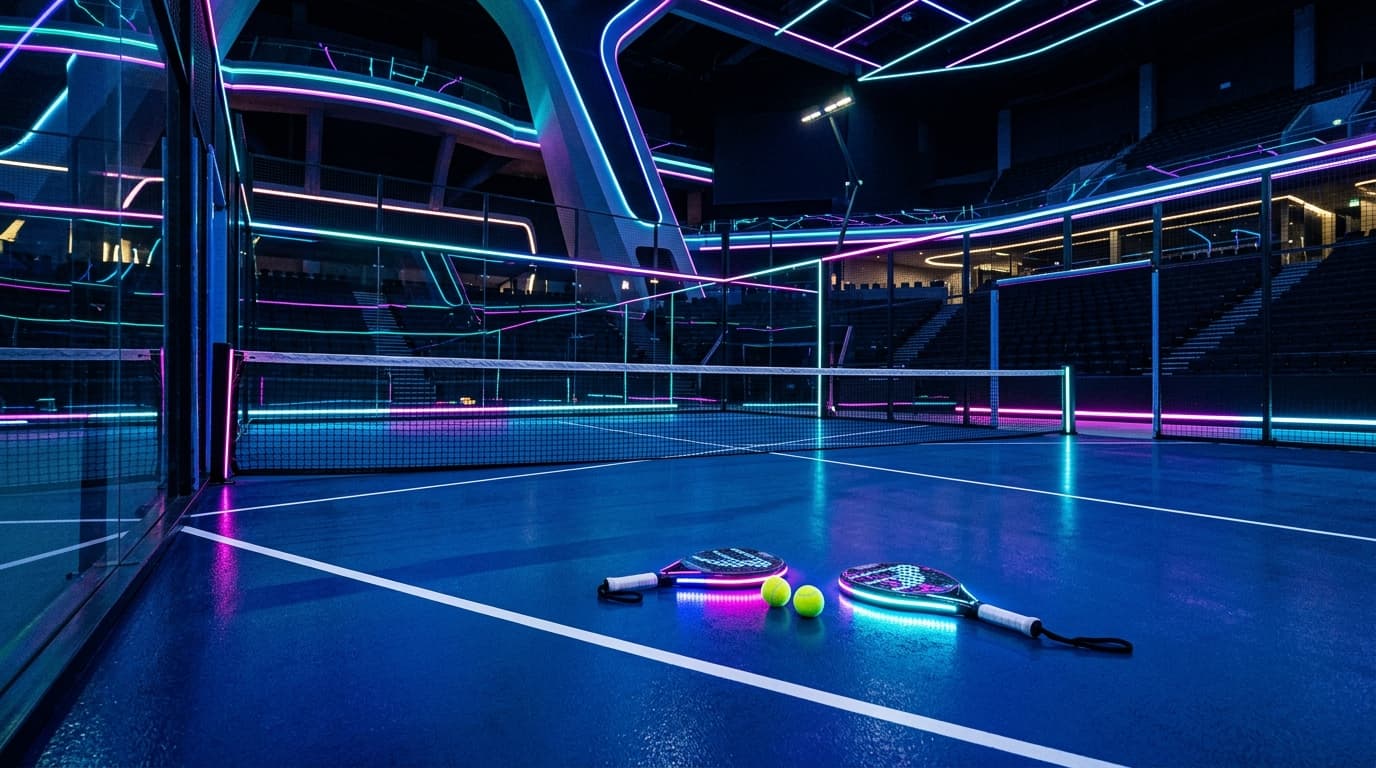 Where is neon padel at Space42 Arena and how much does it cost?