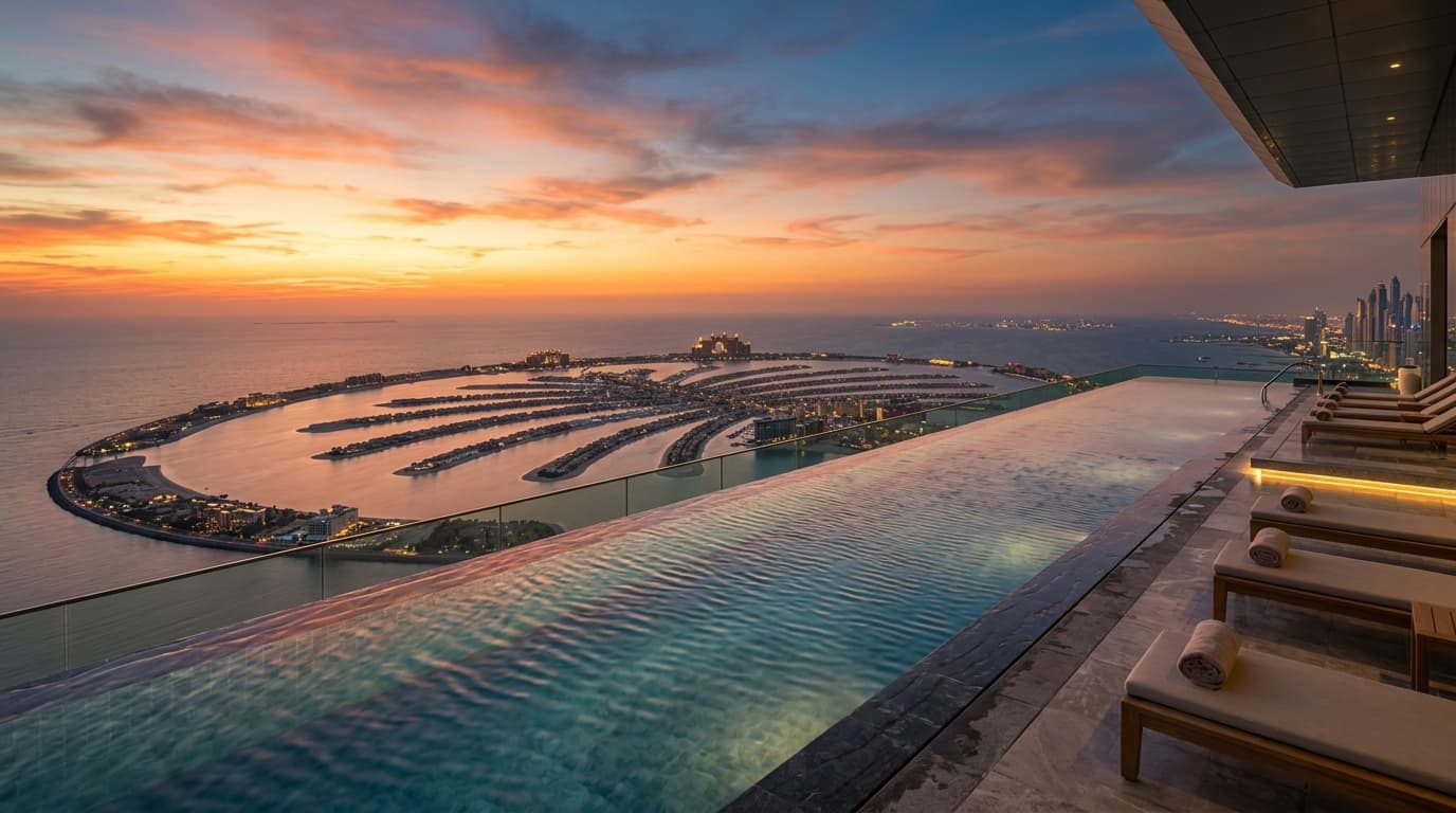 Can you spot celebrities at Aura Skypool in The Palm Tower?