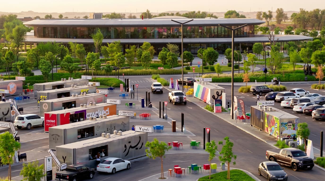 What makes Zad at Aljada Sharjah a family-friendly drive-thru?