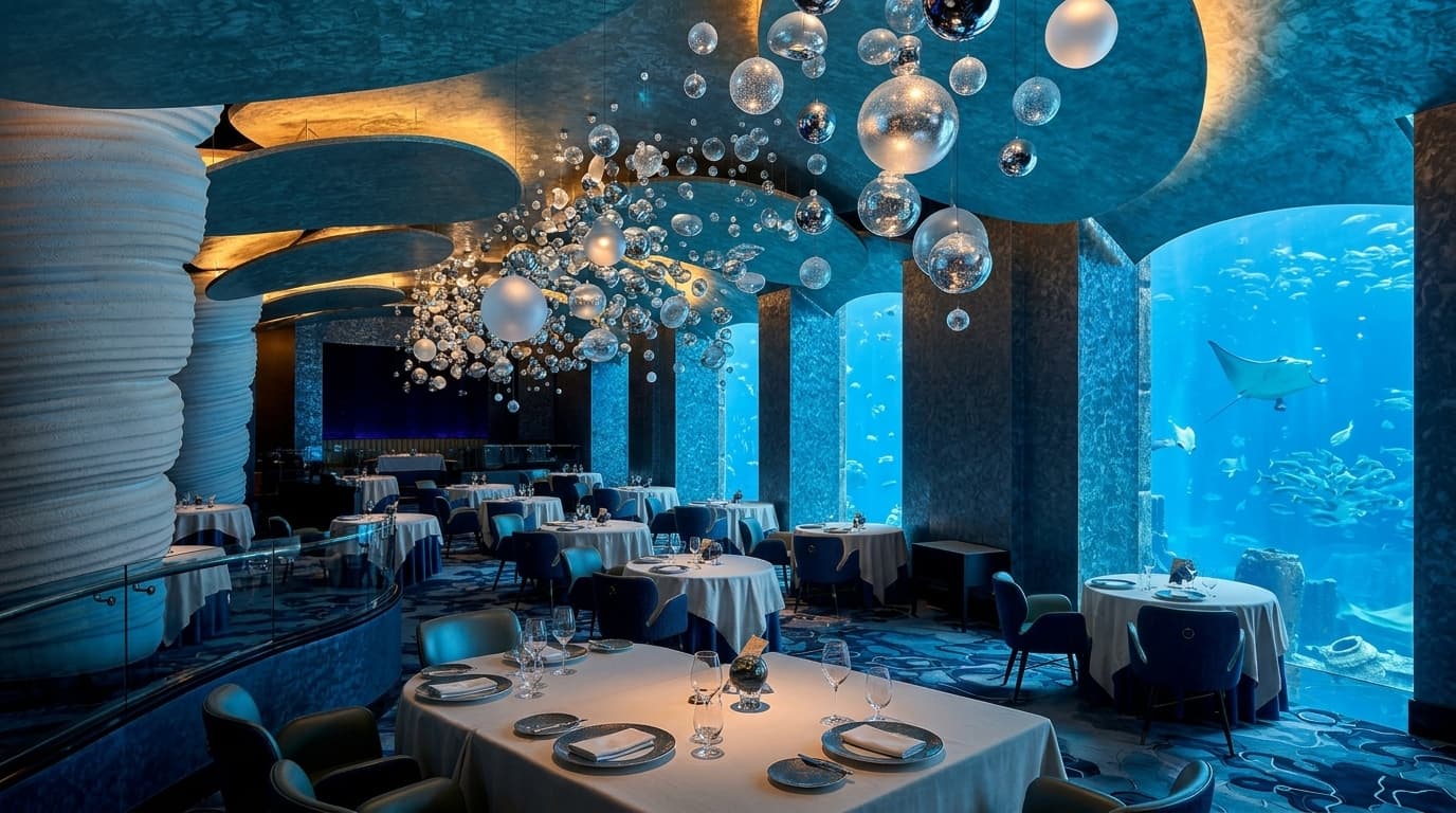 How unique is dining at Ossiano on Palm Jumeirah?