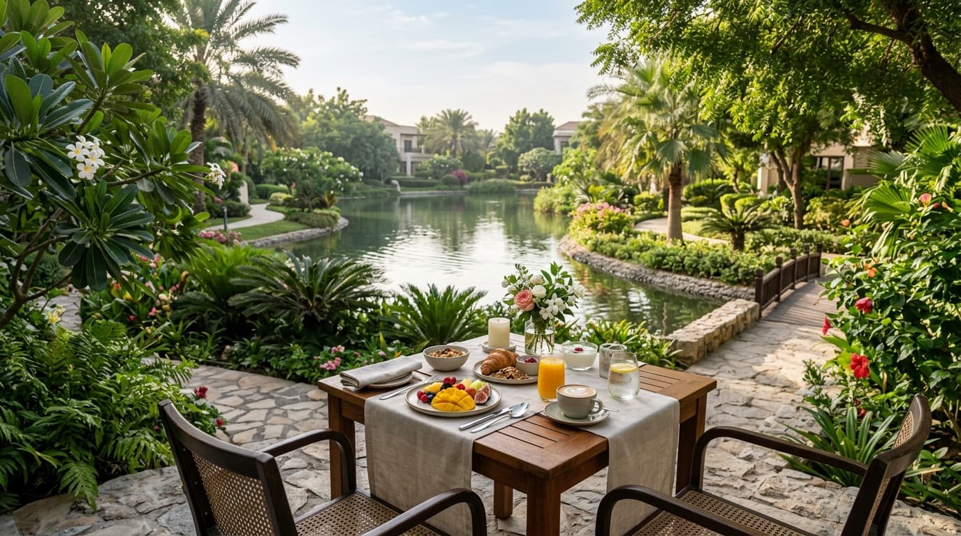 Why choose The Farm in Al Barari for a garden breakfast?