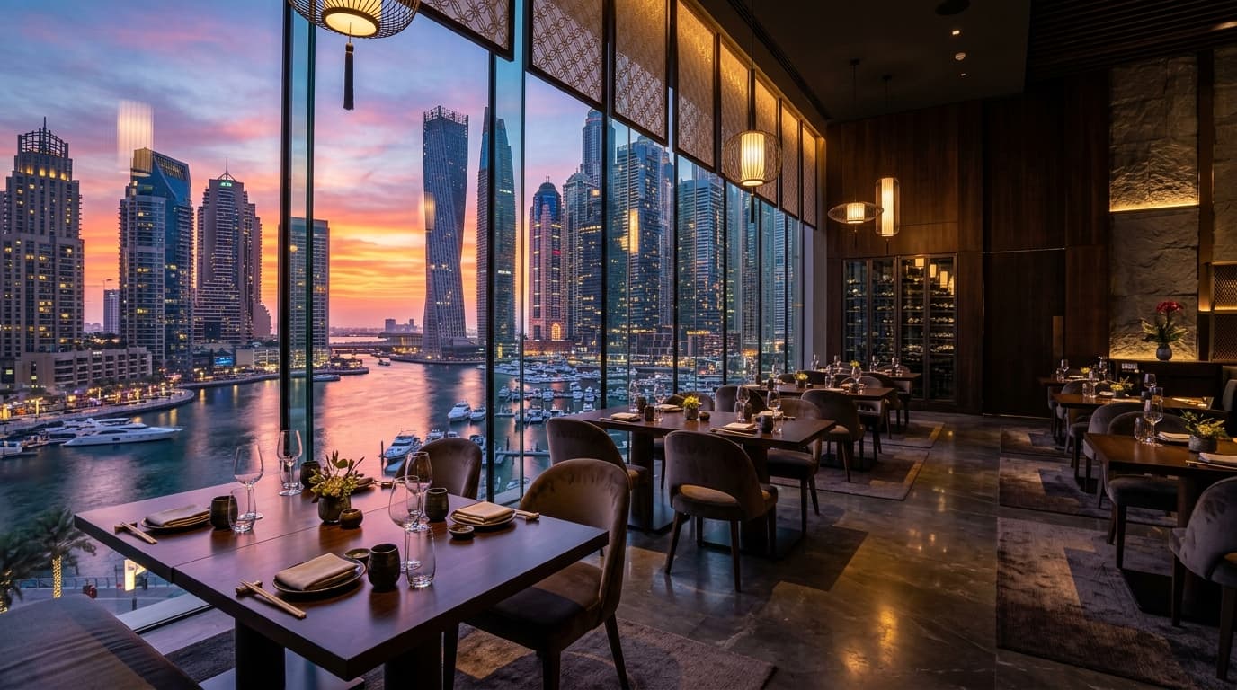 Is Tattu Dubai a good choice for sunset views in Dubai Marina?