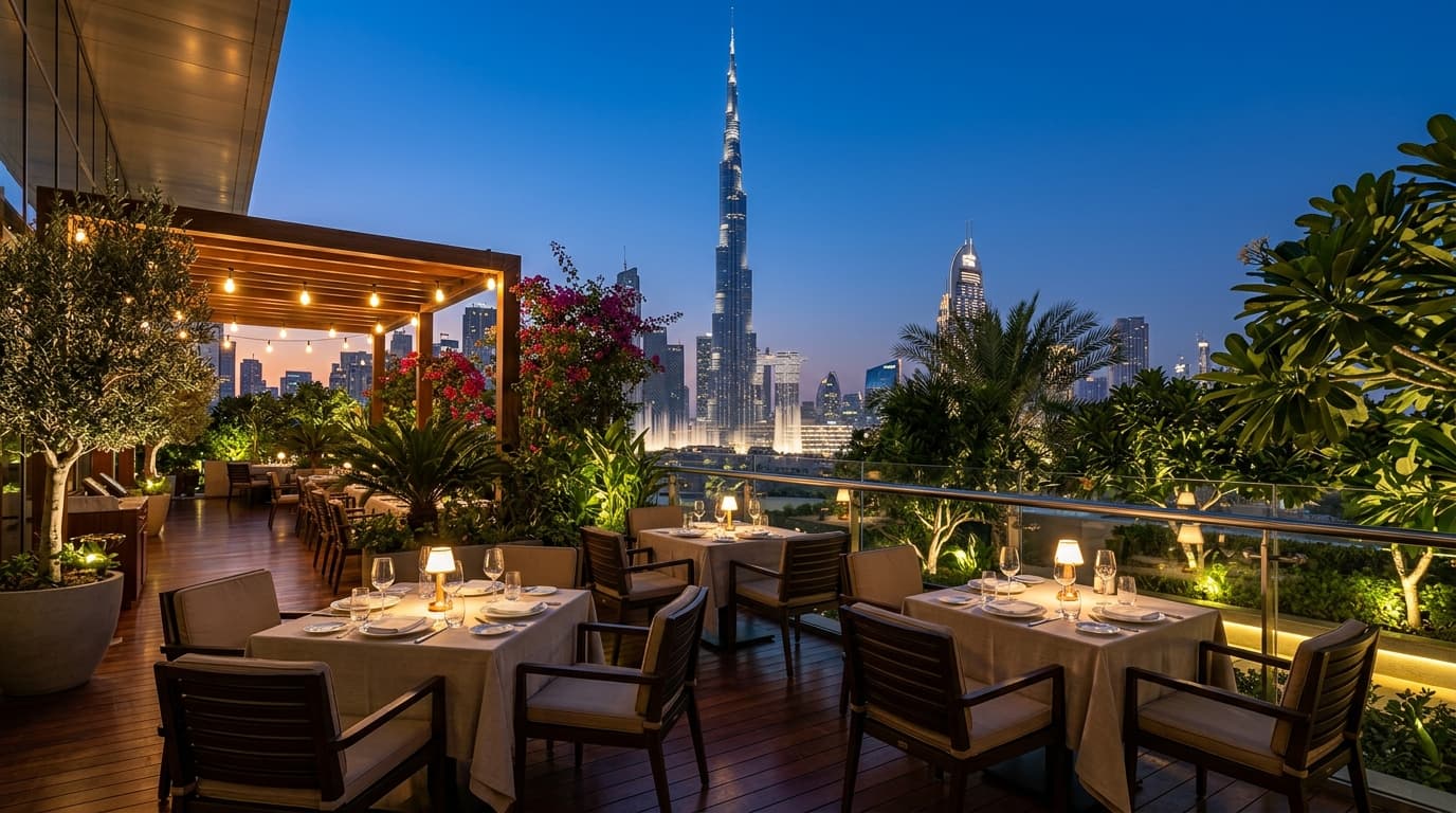 Where is Cé La Vi Dubai located and what views does it offer?