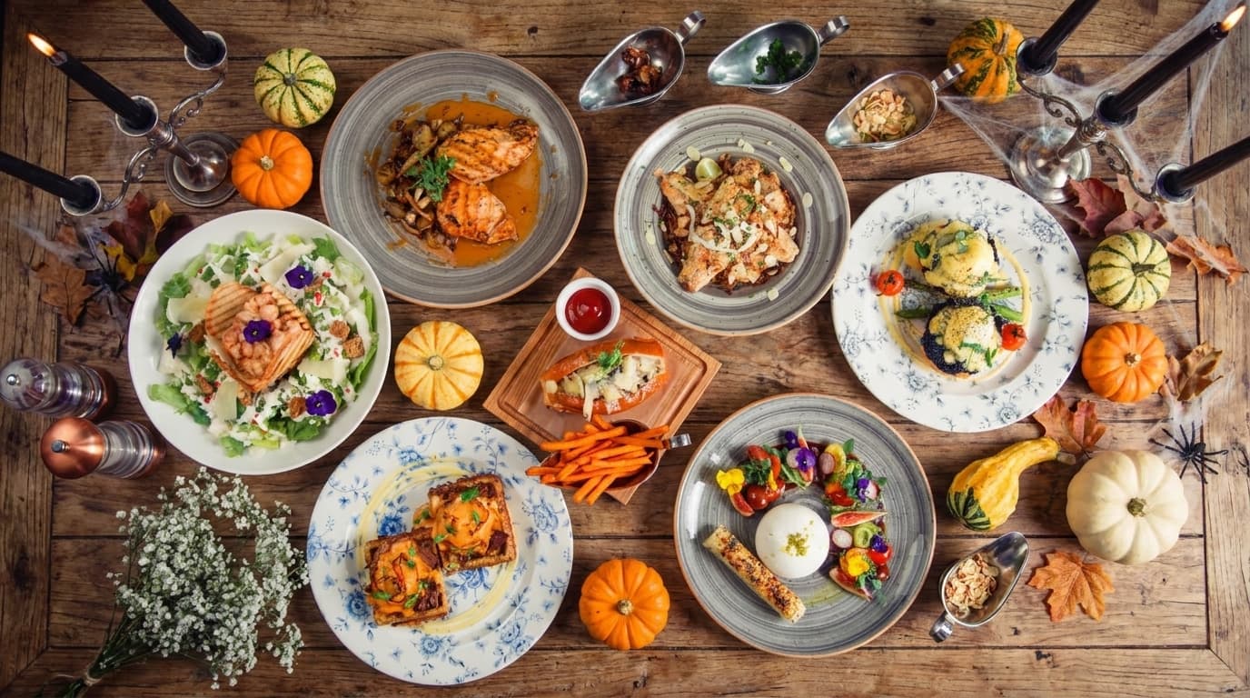 FireLake Grill House có ưu đãi brunch gia đình Halloween gì?