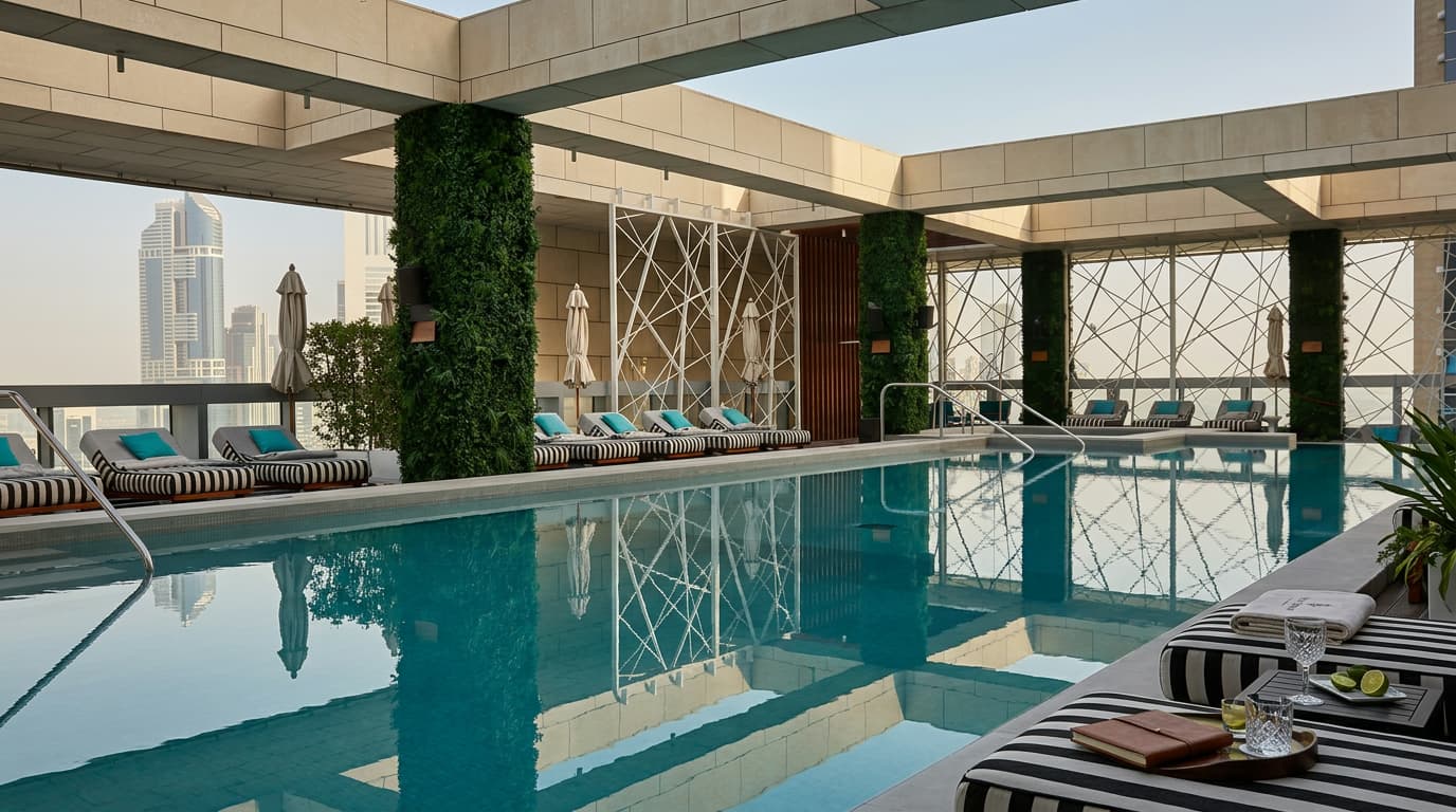 Four Seasons DIFC rooftop pool: how much is skyline pool access?