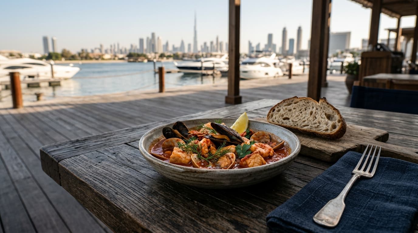 Где находится Boardwalk и чем особенная его терраса у Dubai Creek?
