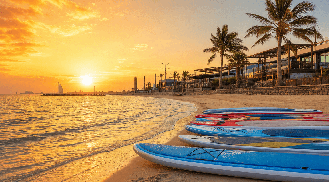 Water sports and cycling in Dubai: SUP, kayaking and beach cycling
