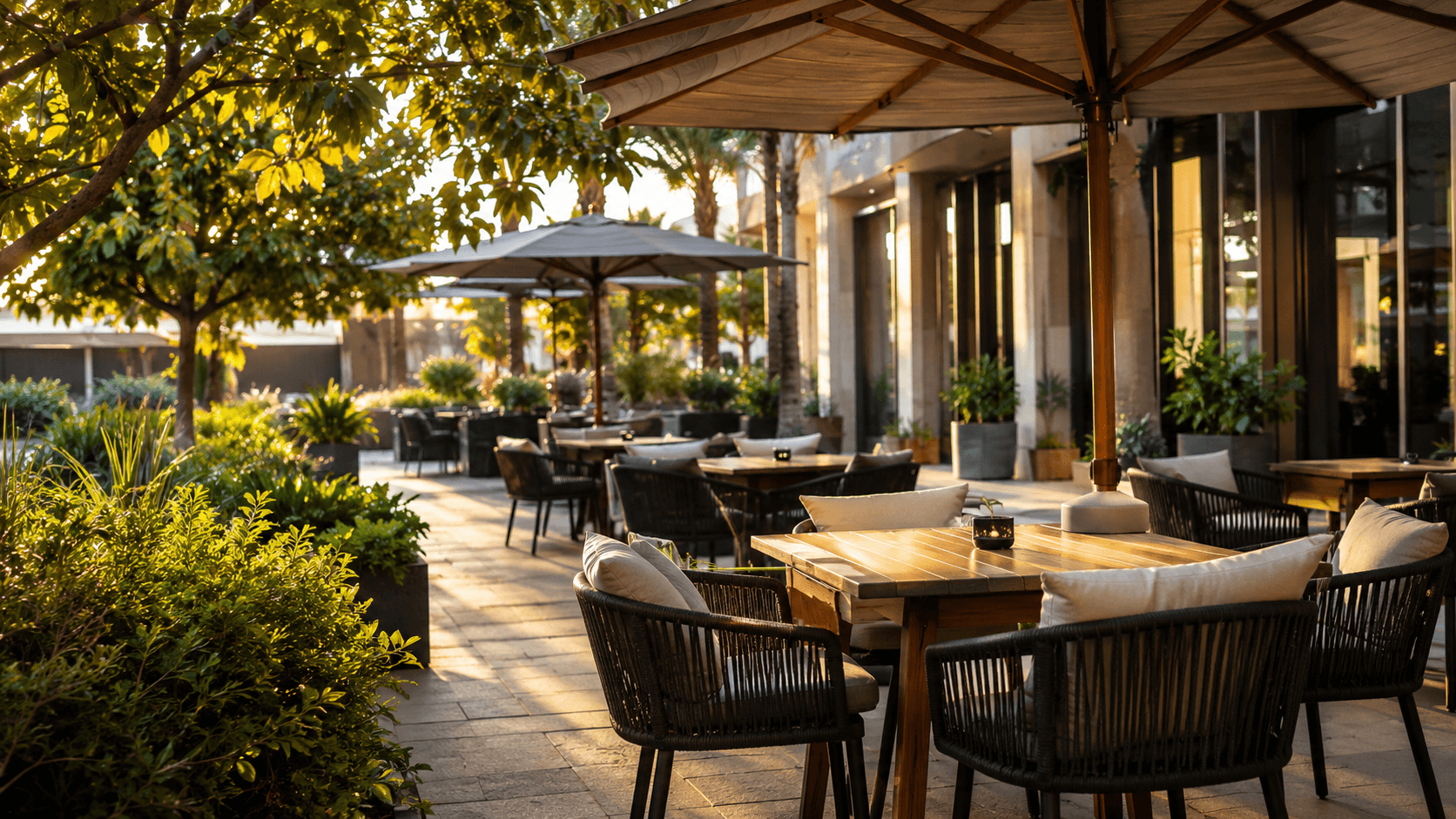 What restaurants and cafes are at Al Mutarid Lifestyle Center?