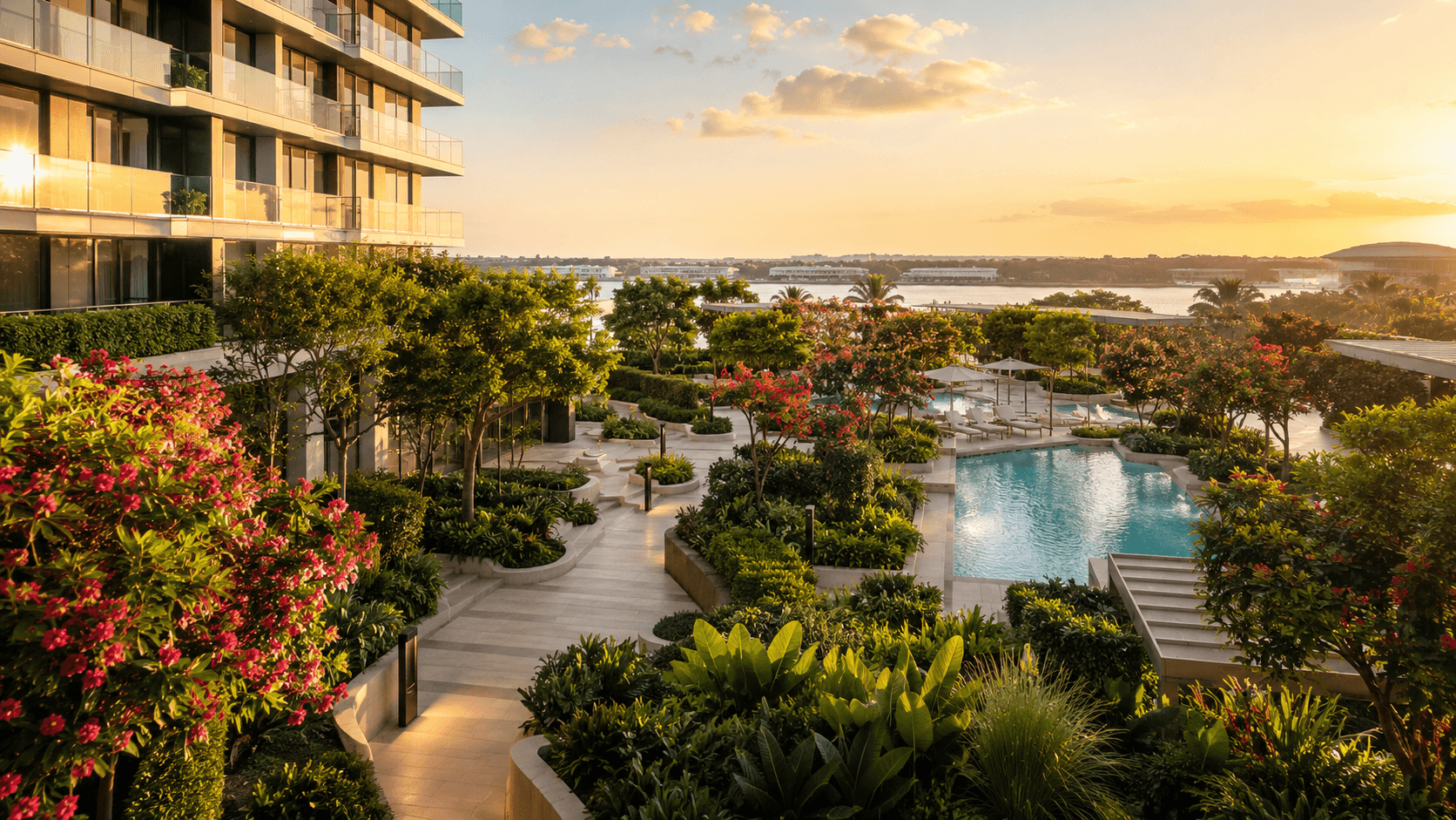 What design features and amenities does Yas Park Place include?
