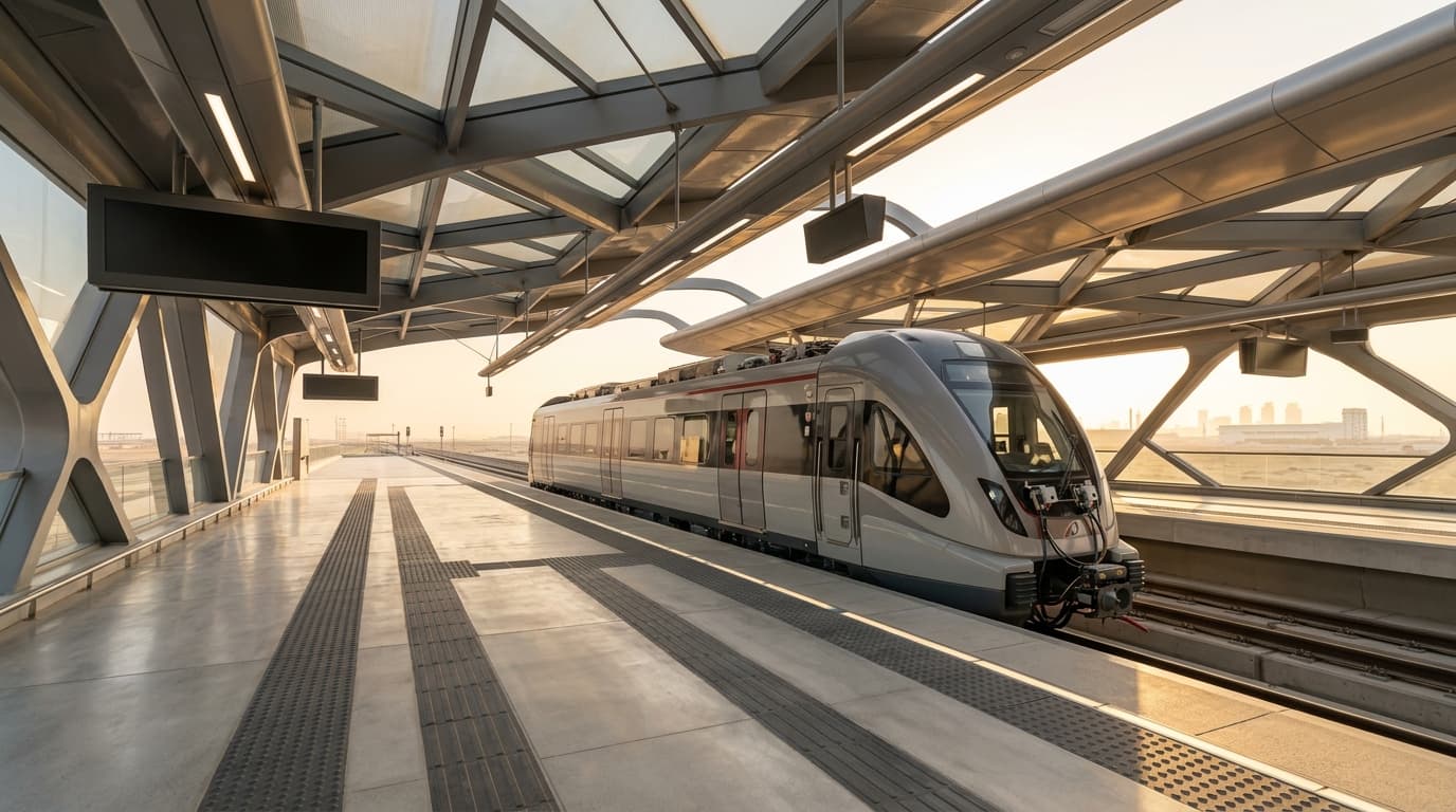 How do Etihad Rail stations fit into the project's phases?