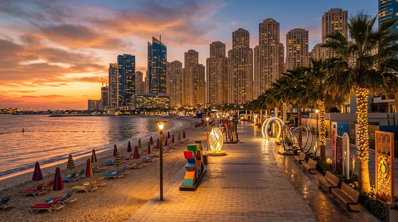 Why visit The Beach at JBR and The Walk for evening people-watching?