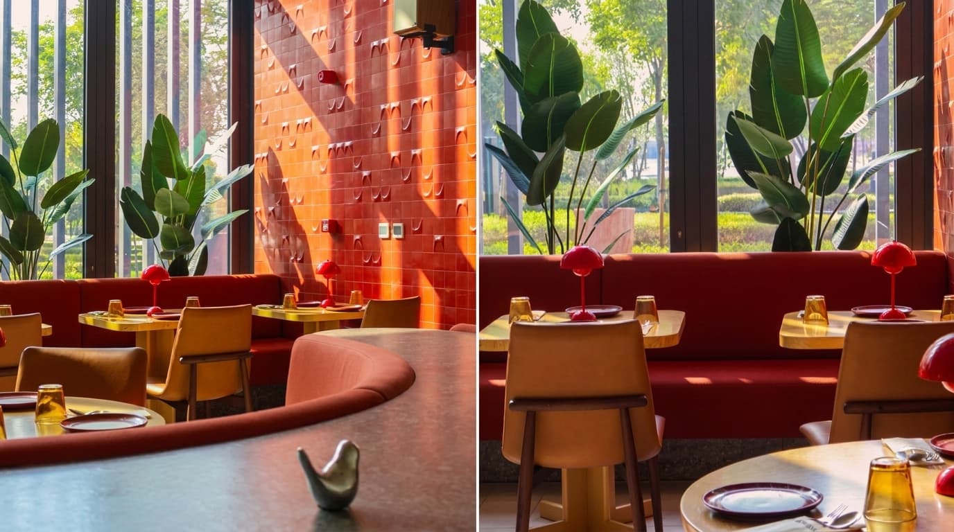 How is the ambience and service at Murmur, Aljada?