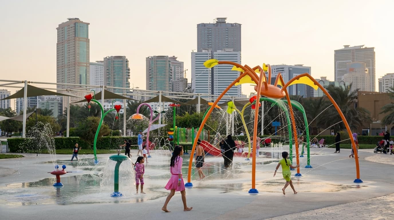 Why do Sharjah waterfronts work for families?