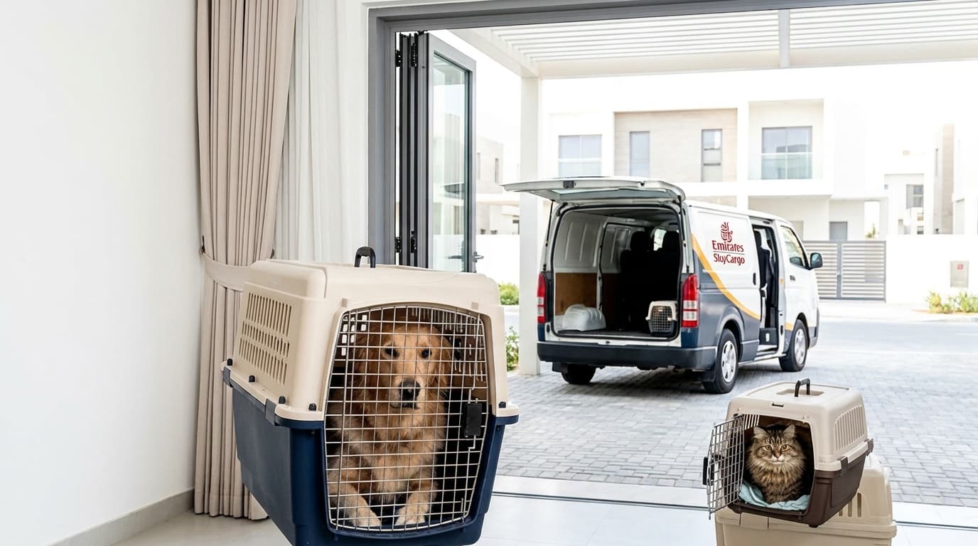 What does Emirates SkyCargo's pet travel service offer?